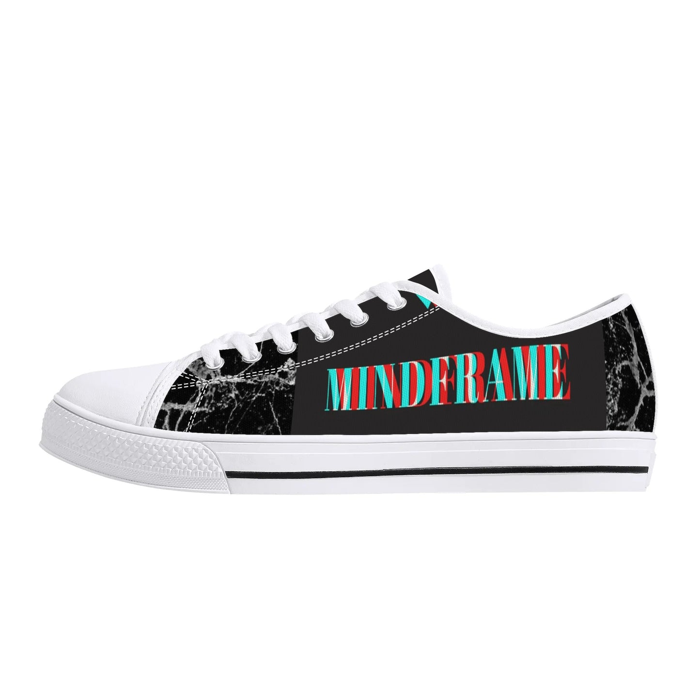 Womens Low Top Canvas Shoes - Customized Tongue