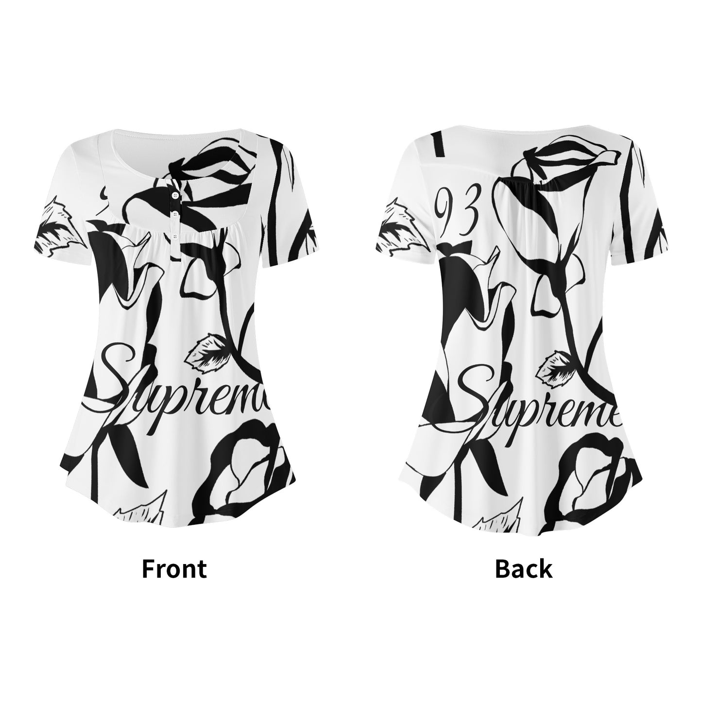 Womens Scoop Neck Short sleeve Loose Blouse