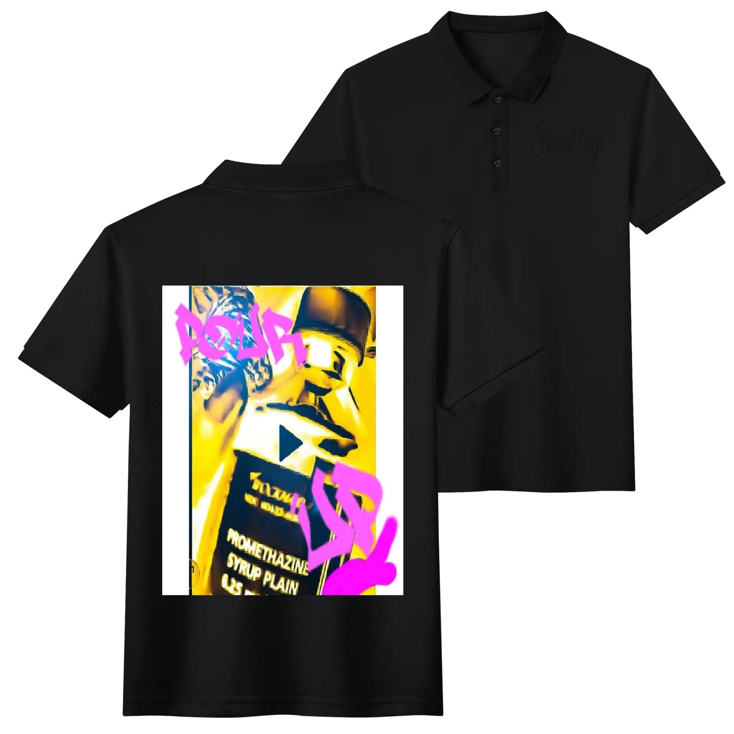 Unisex Adult Half printed Cotton Polo Shirt