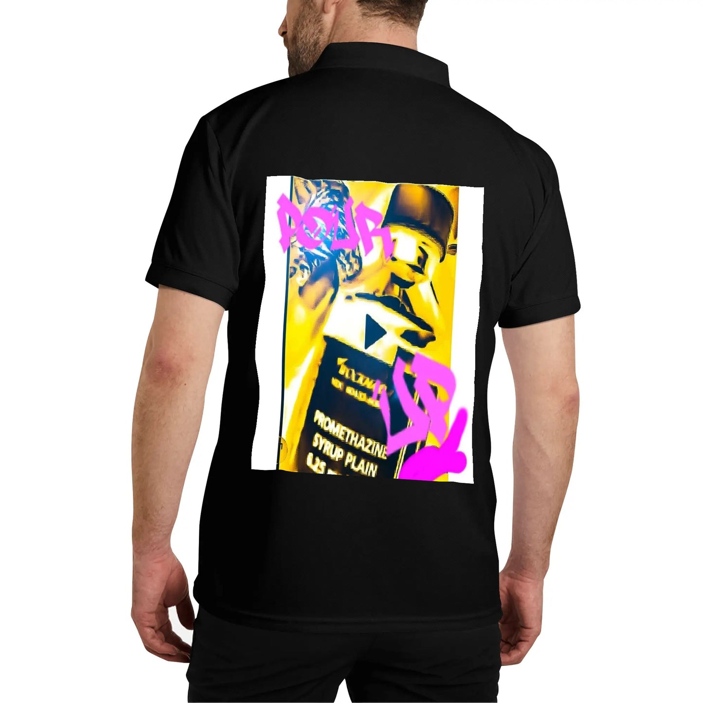 Unisex Adult Half printed Cotton Polo Shirt