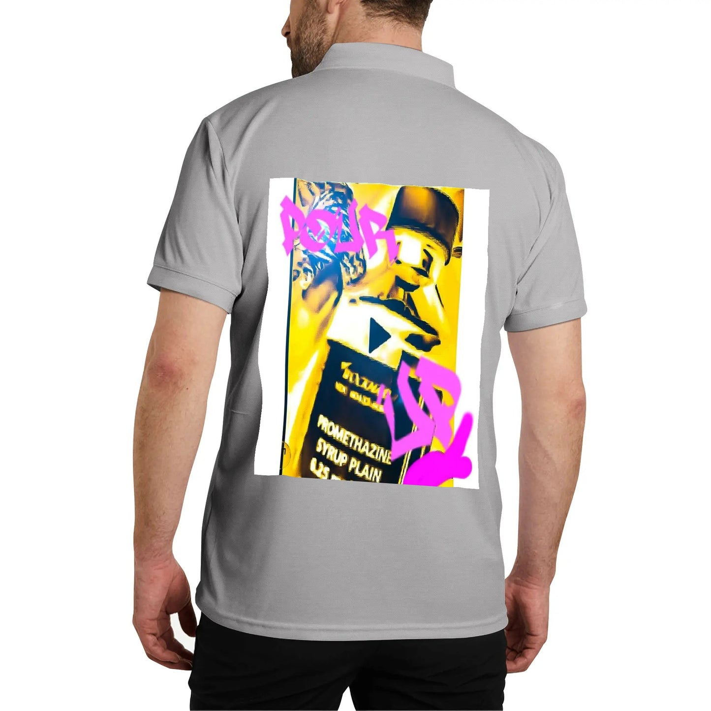 Unisex Adult Half printed Cotton Polo Shirt