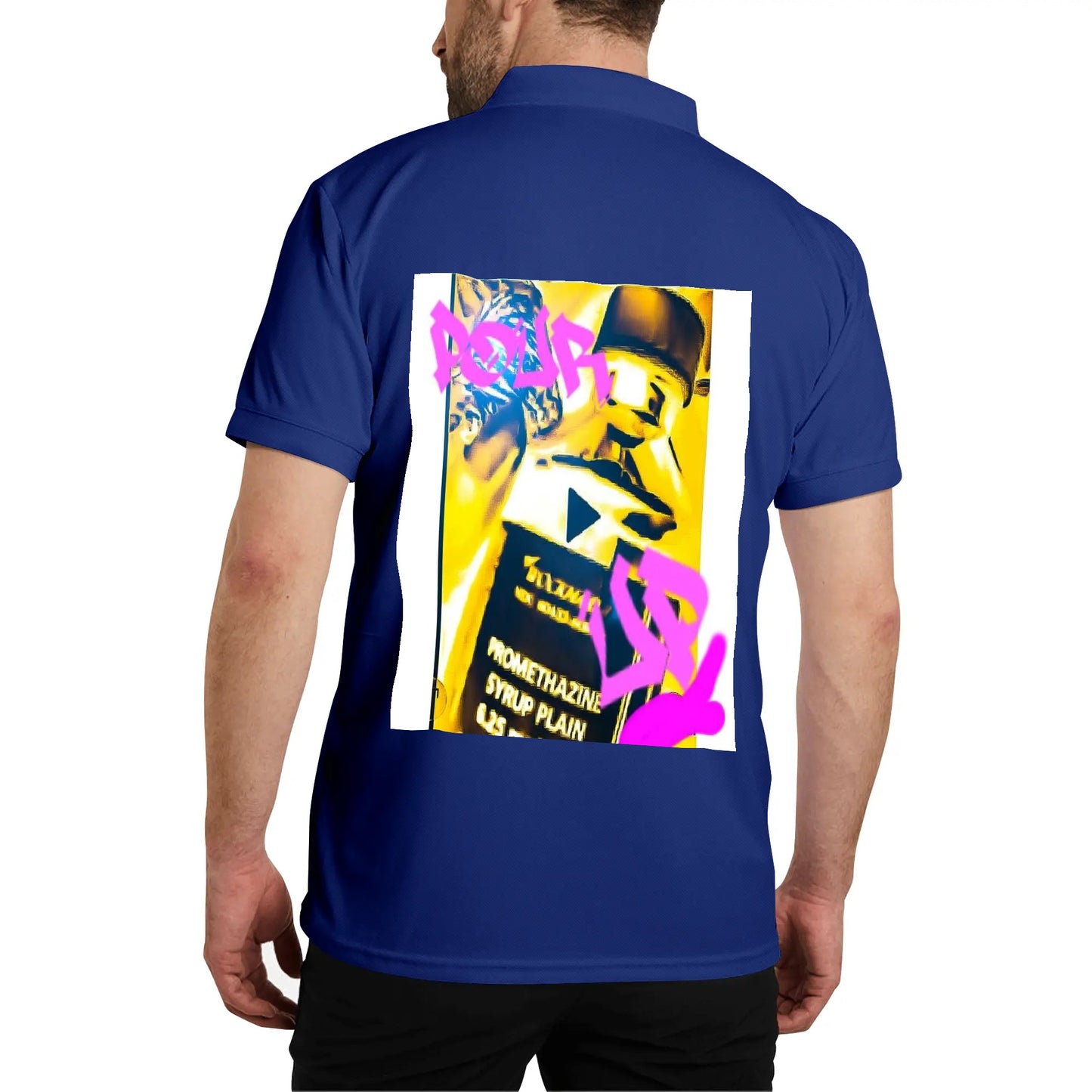 Unisex Adult Half printed Cotton Polo Shirt