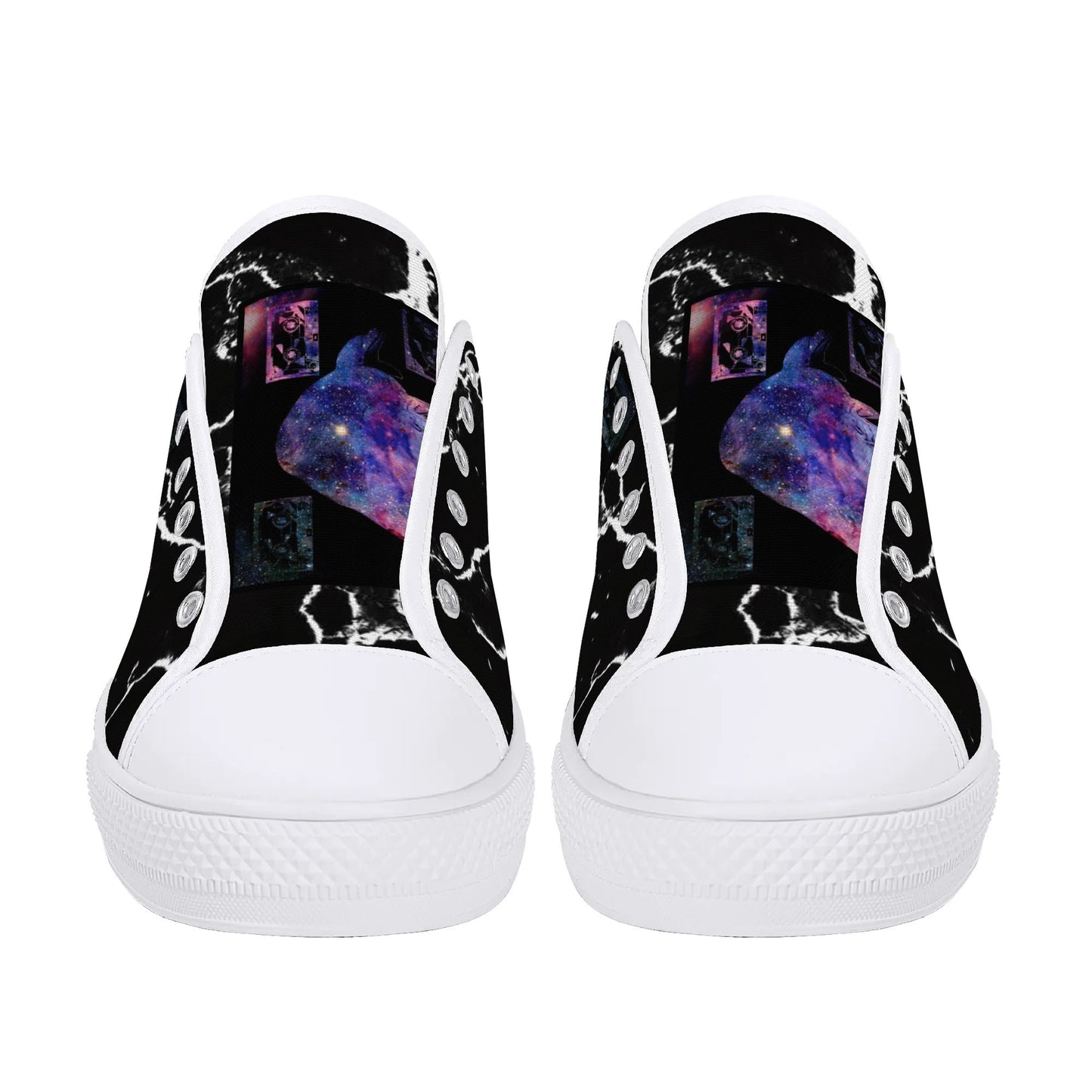 Womens Low Top Canvas Shoes - Customized Tongue