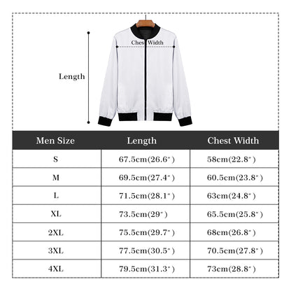 Mens All Over Print Zip Bomber Jacket