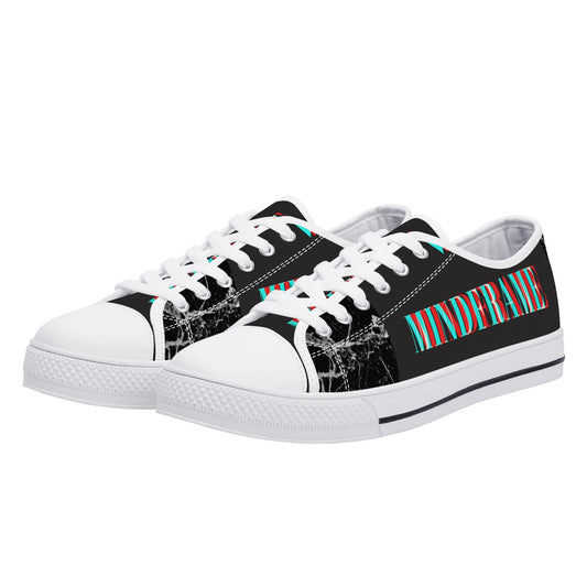 Womens Low Top Canvas Shoes - Customized Tongue
