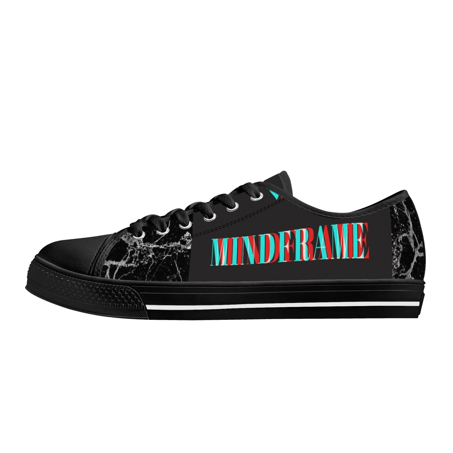 Womens Low Top Canvas Shoes - Customized Tongue