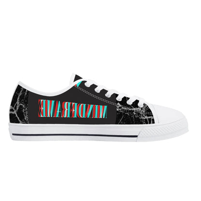 Womens Low Top Canvas Shoes - Customized Tongue