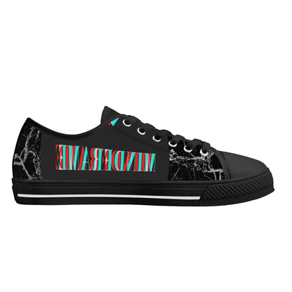 Womens Low Top Canvas Shoes - Customized Tongue