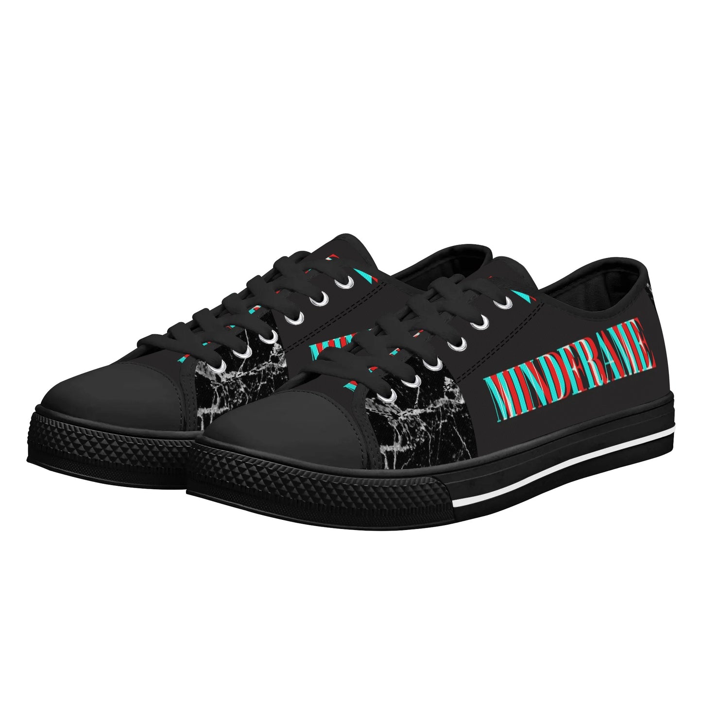 Womens Low Top Canvas Shoes - Customized Tongue