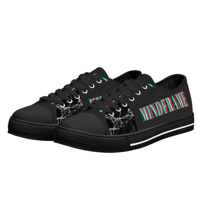 Womens Low Top Canvas Shoes - Customized Tongue