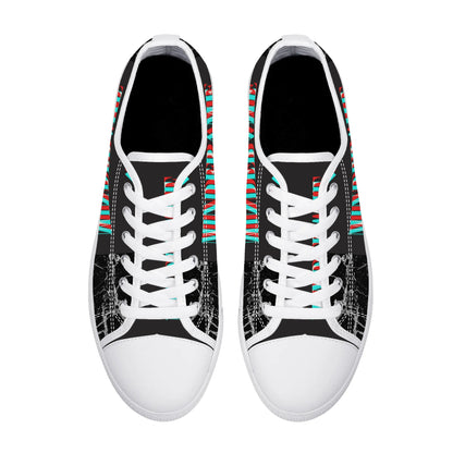 Womens Low Top Canvas Shoes - Customized Tongue