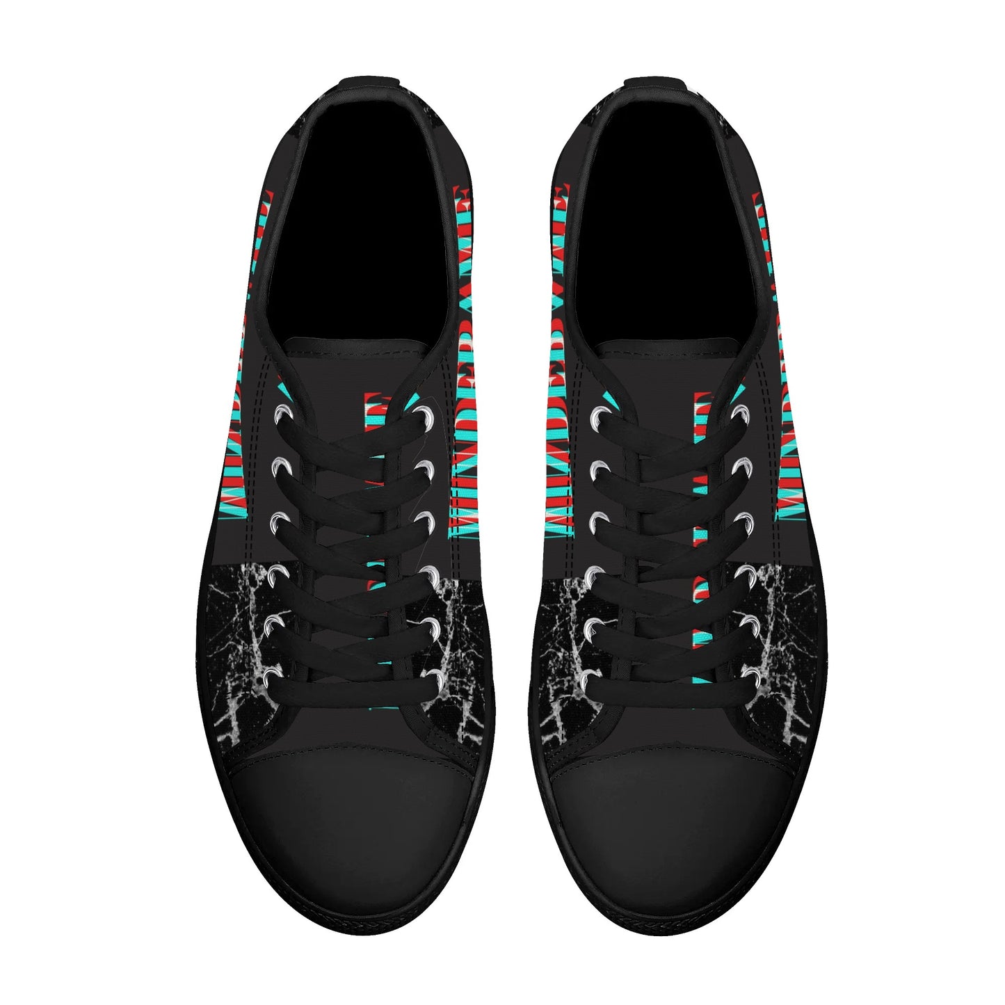 Womens Low Top Canvas Shoes - Customized Tongue