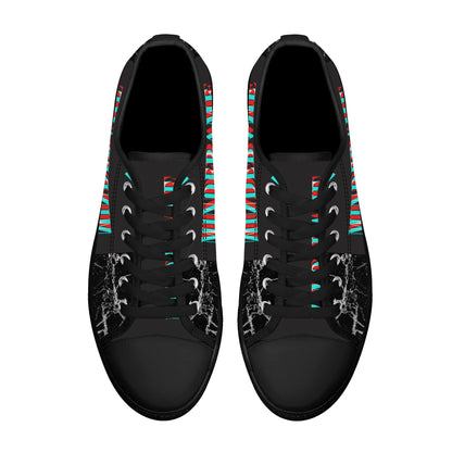 Womens Low Top Canvas Shoes - Customized Tongue