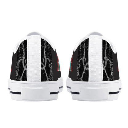 Womens Low Top Canvas Shoes - Customized Tongue