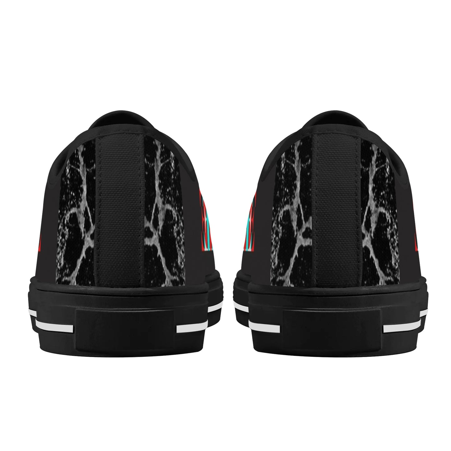Womens Low Top Canvas Shoes - Customized Tongue