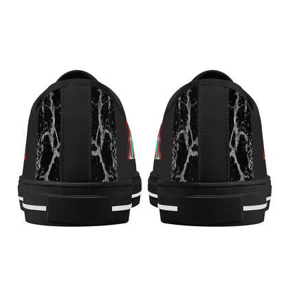 Womens Low Top Canvas Shoes - Customized Tongue