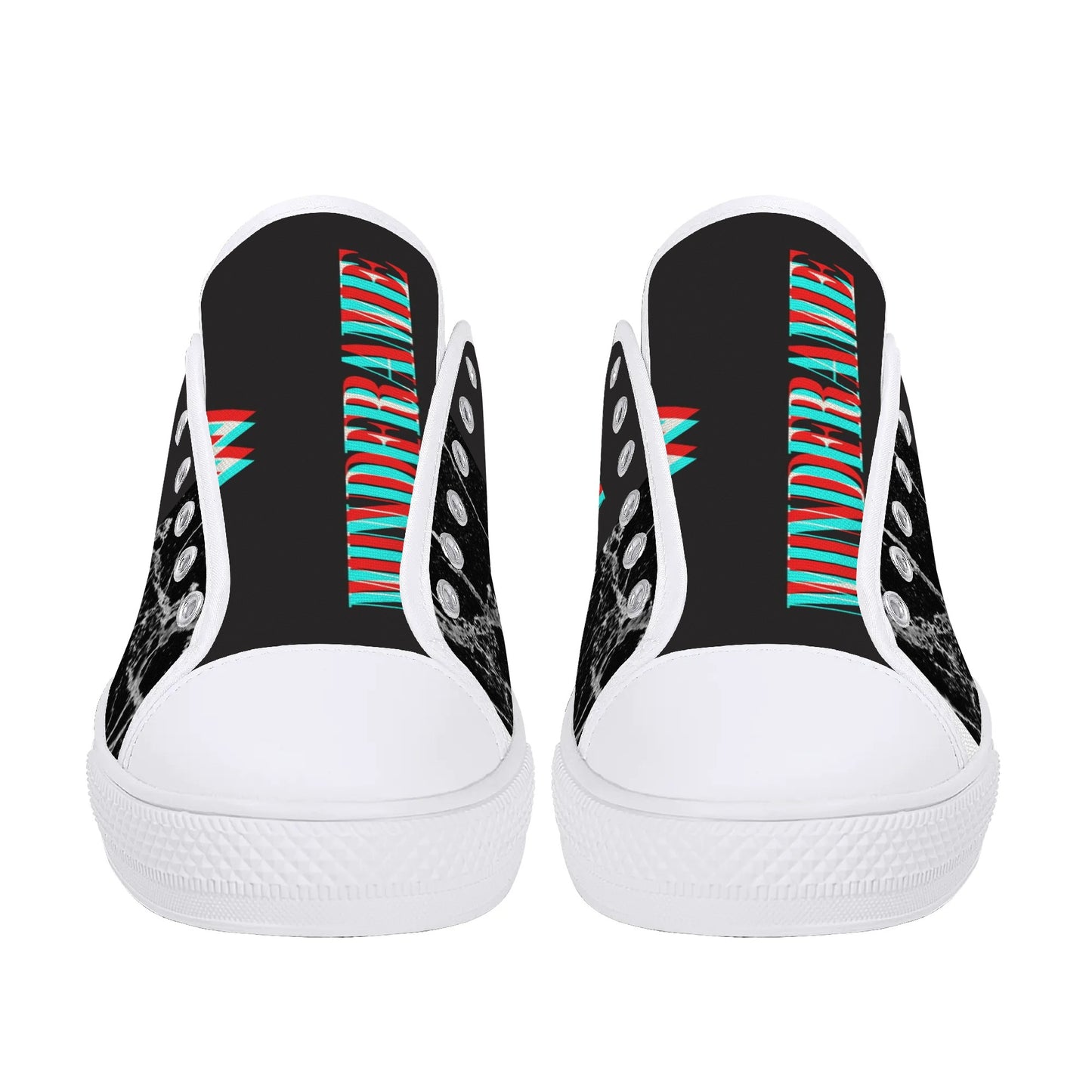 Womens Low Top Canvas Shoes - Customized Tongue