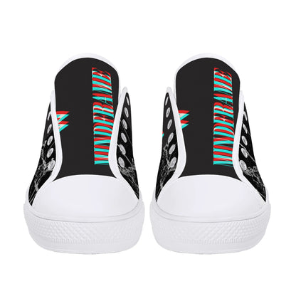 Womens Low Top Canvas Shoes - Customized Tongue