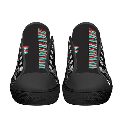 Womens Low Top Canvas Shoes - Customized Tongue