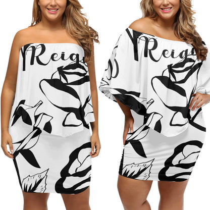 Womens Off The Shoulder Wrap Dress