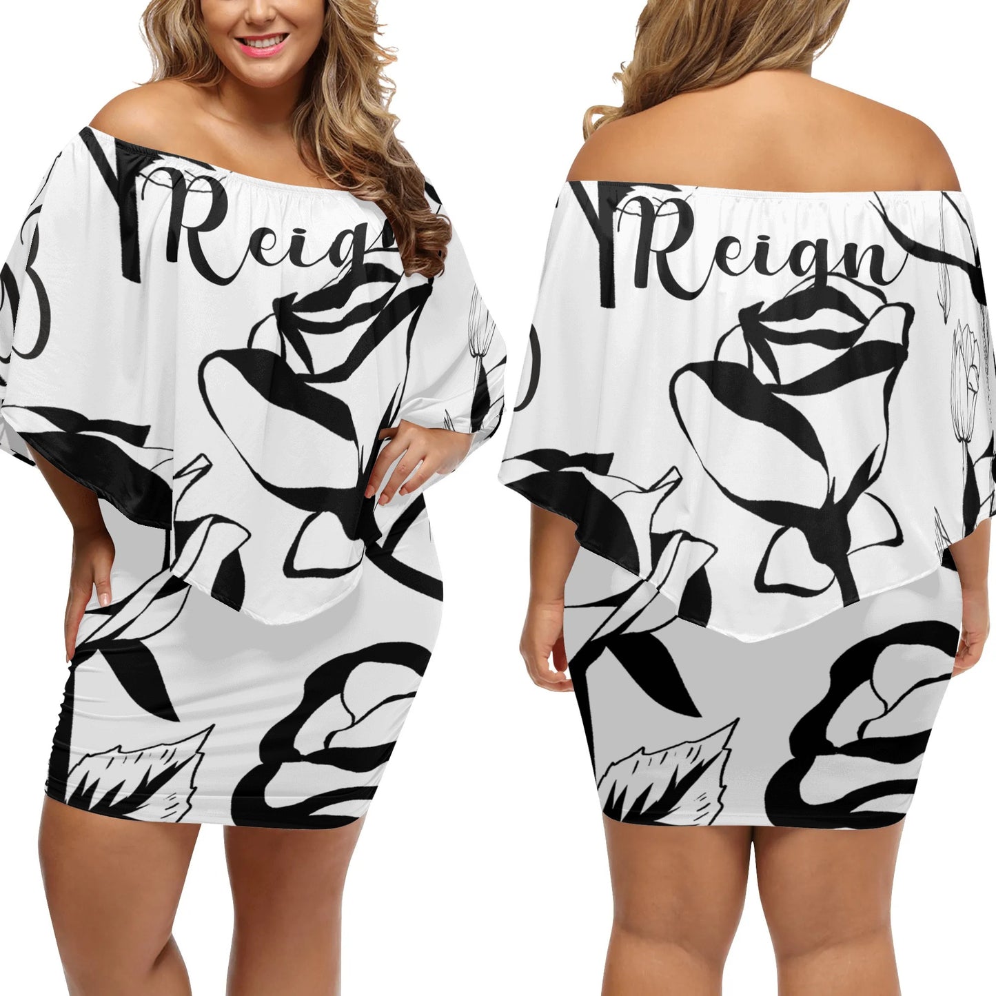 Womens Off The Shoulder Wrap Dress