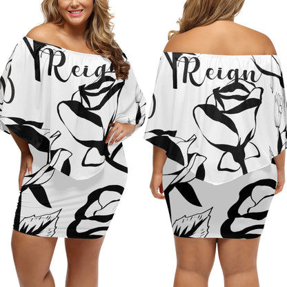Womens Off The Shoulder Wrap Dress