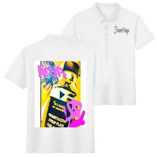 Unisex Adult Half printed Cotton Polo Shirt