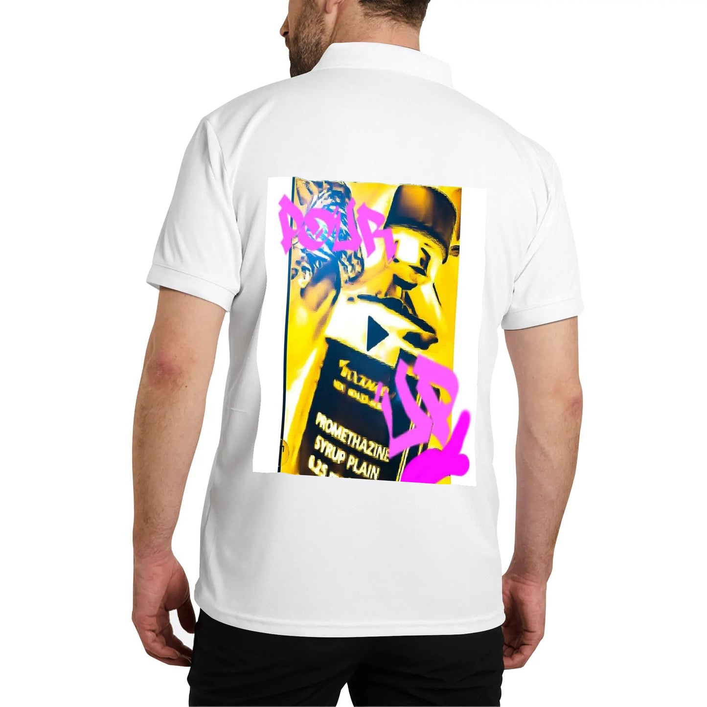 Unisex Adult Half printed Cotton Polo Shirt