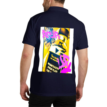 Unisex Adult Half printed Cotton Polo Shirt