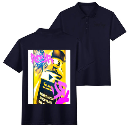 Unisex Adult Half printed Cotton Polo Shirt