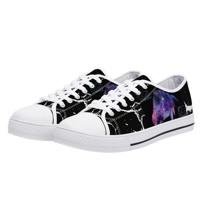 Womens Low Top Canvas Shoes - Customized Tongue