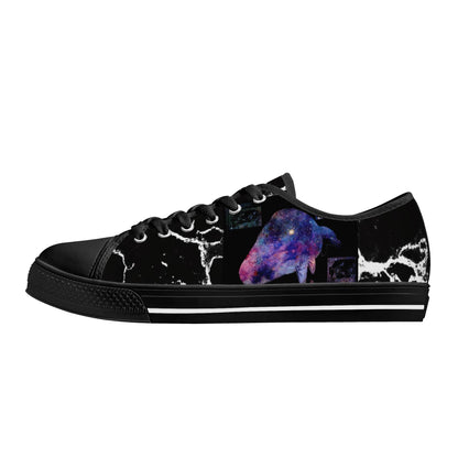 Womens Low Top Canvas Shoes - Customized Tongue