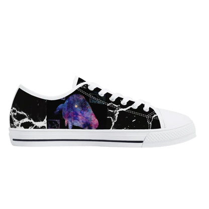 Womens Low Top Canvas Shoes - Customized Tongue
