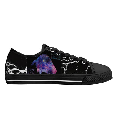 Womens Low Top Canvas Shoes - Customized Tongue