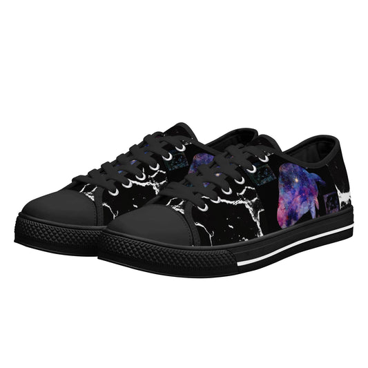Womens Low Top Canvas Shoes - Customized Tongue