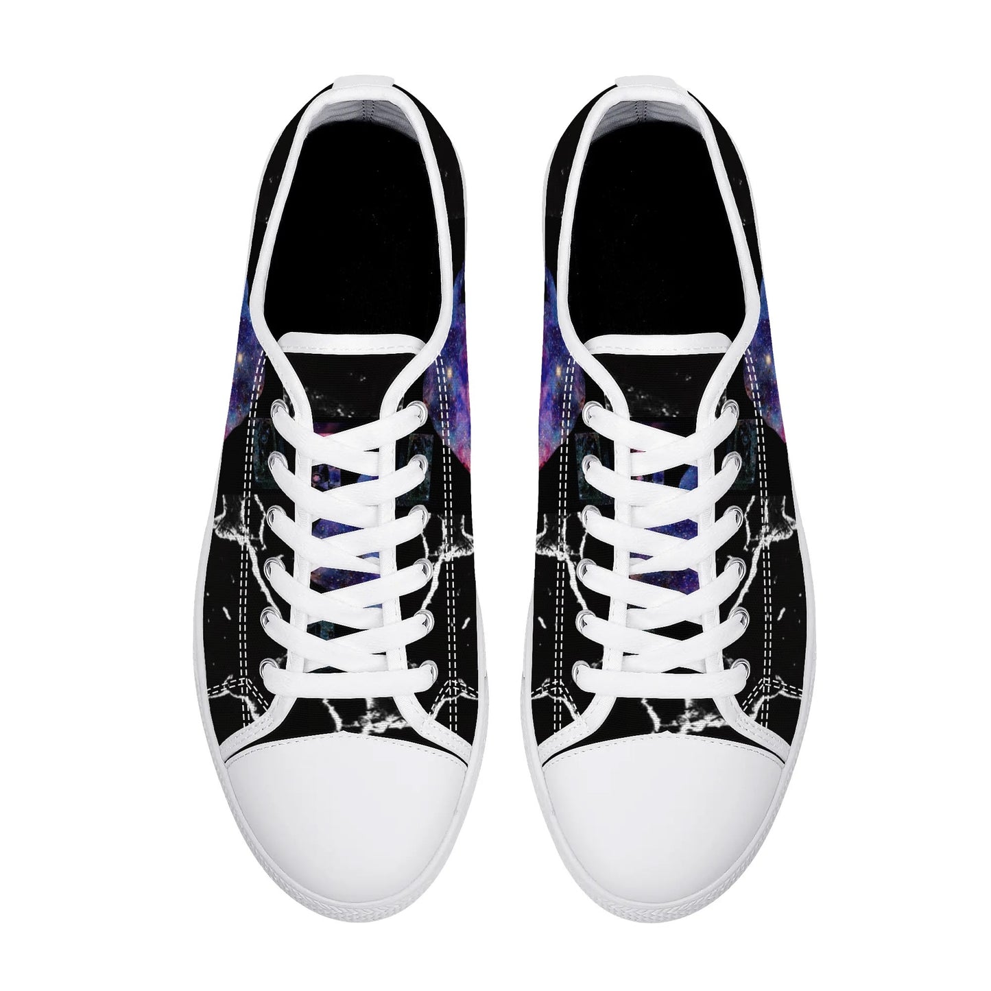 Womens Low Top Canvas Shoes - Customized Tongue