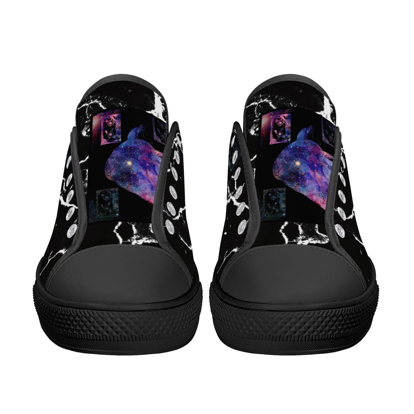 Womens Low Top Canvas Shoes - Customized Tongue