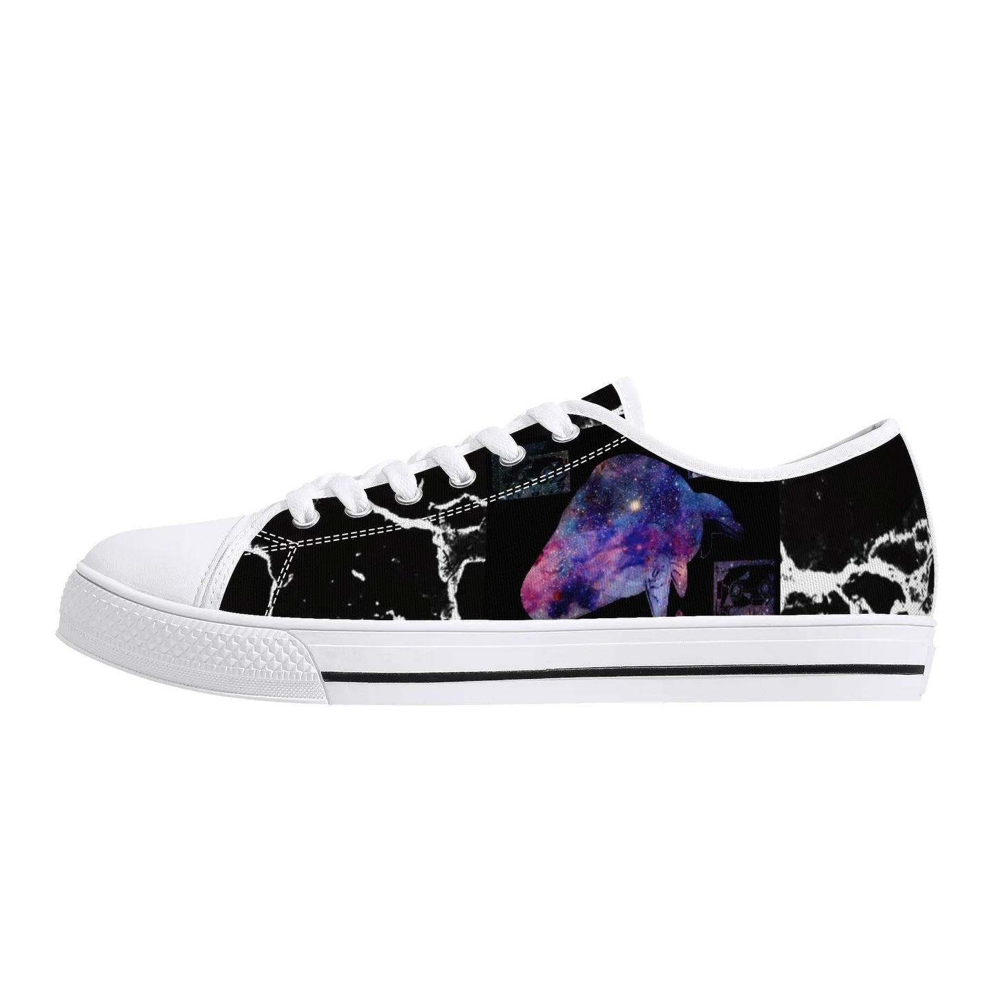 Womens Low Top Canvas Shoes - Customized Tongue