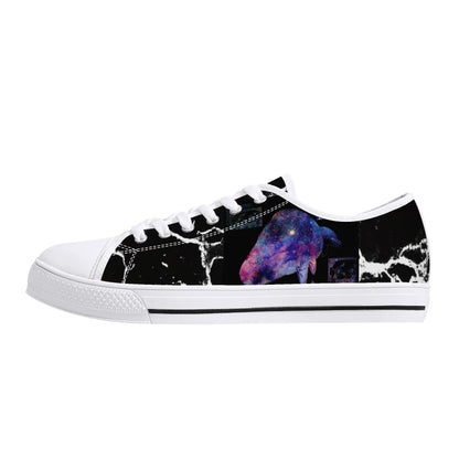 Womens Low Top Canvas Shoes - Customized Tongue