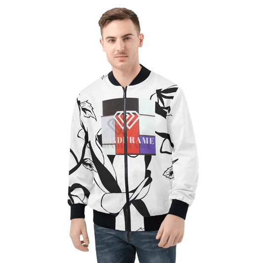 MindFrame P Mens All Over Print Zip Bomber Jacket
