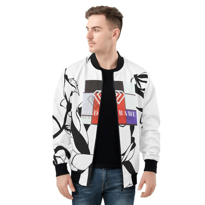 MindFrame P Mens All Over Print Zip Bomber Jacket