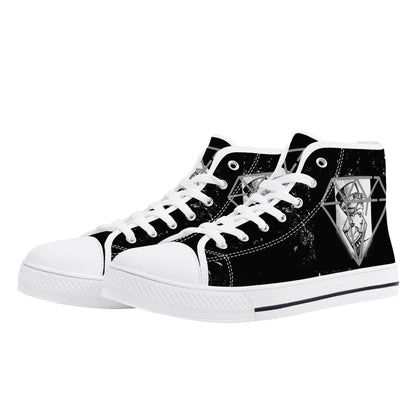 Womens High Top Canvas Shoes - Customized Tongue