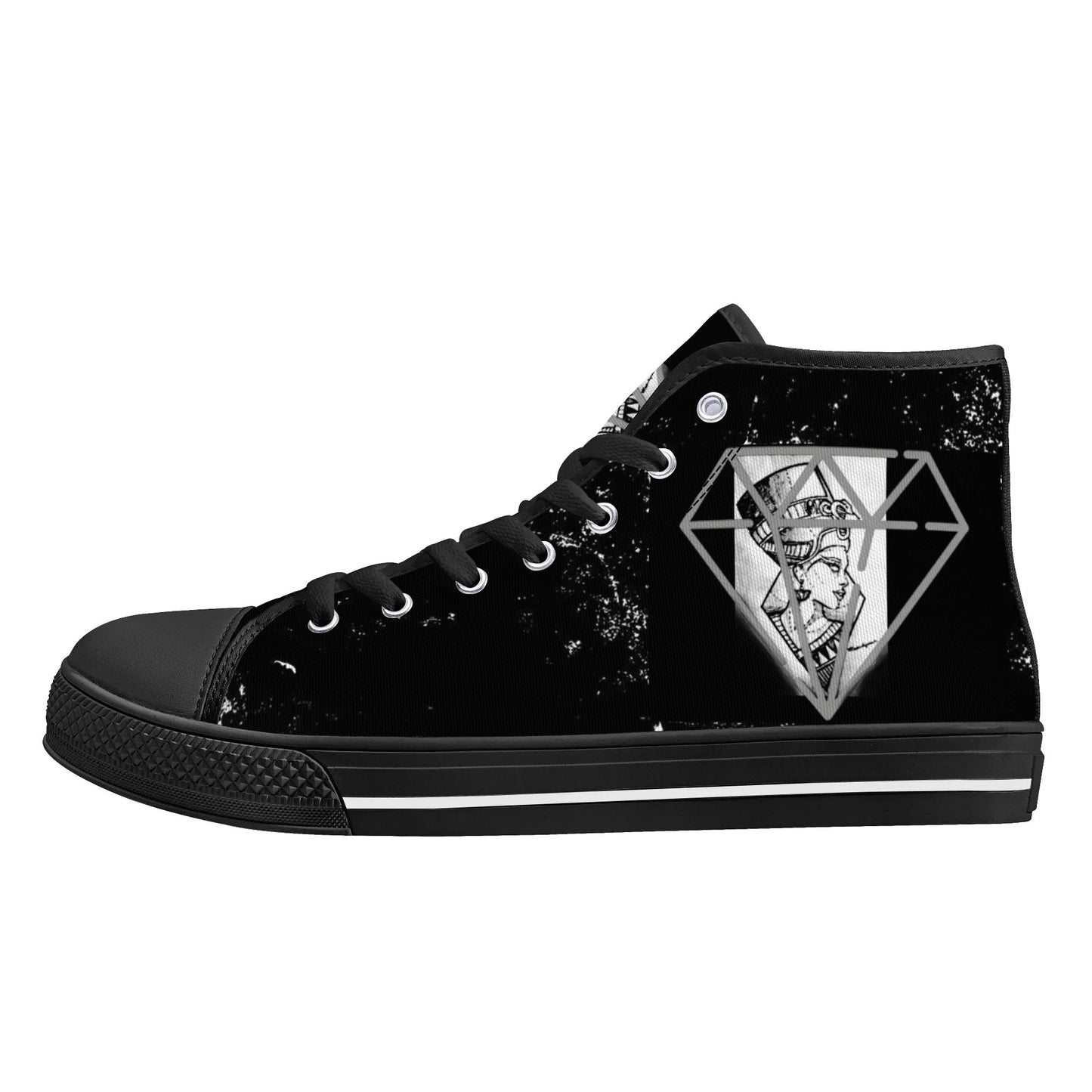 Womens High Top Canvas Shoes - Customized Tongue