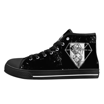 Womens High Top Canvas Shoes - Customized Tongue