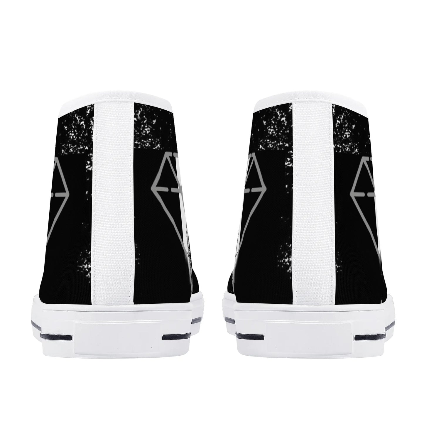 Womens High Top Canvas Shoes - Customized Tongue