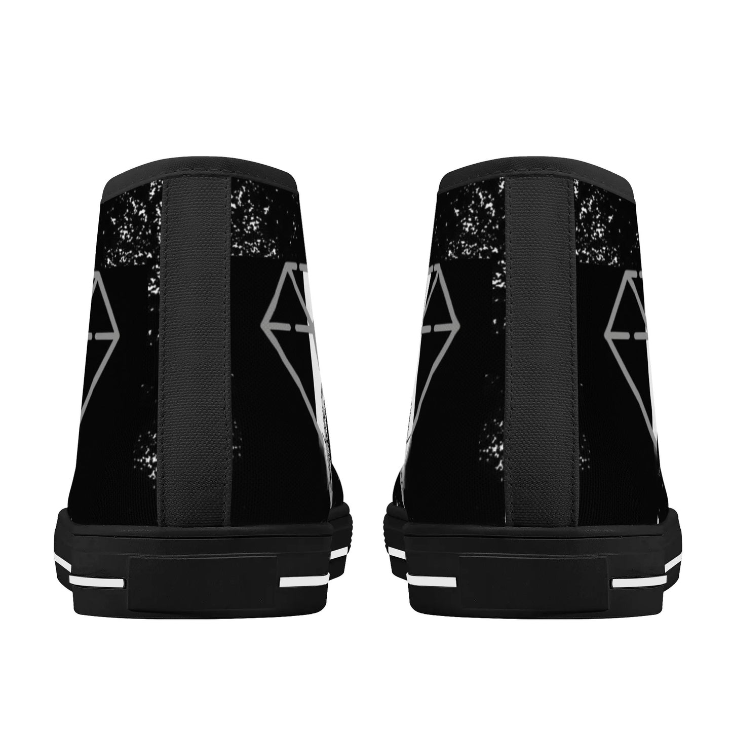 Womens High Top Canvas Shoes - Customized Tongue
