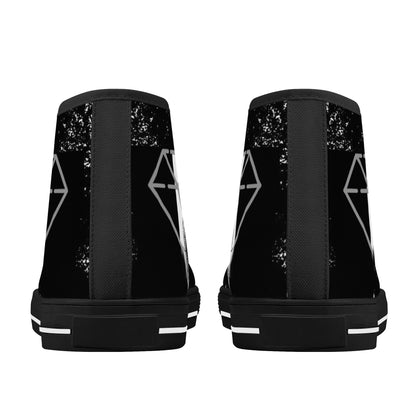 Womens High Top Canvas Shoes - Customized Tongue