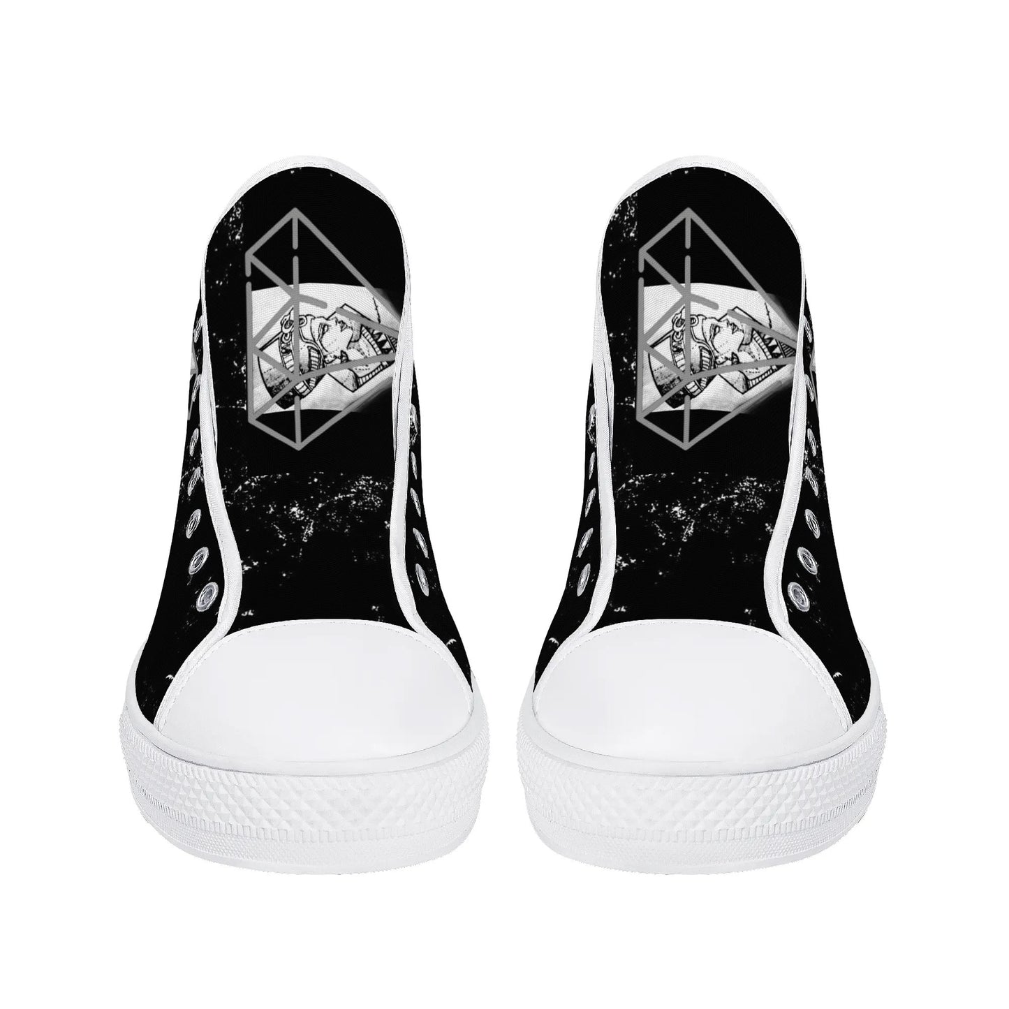 Womens High Top Canvas Shoes - Customized Tongue