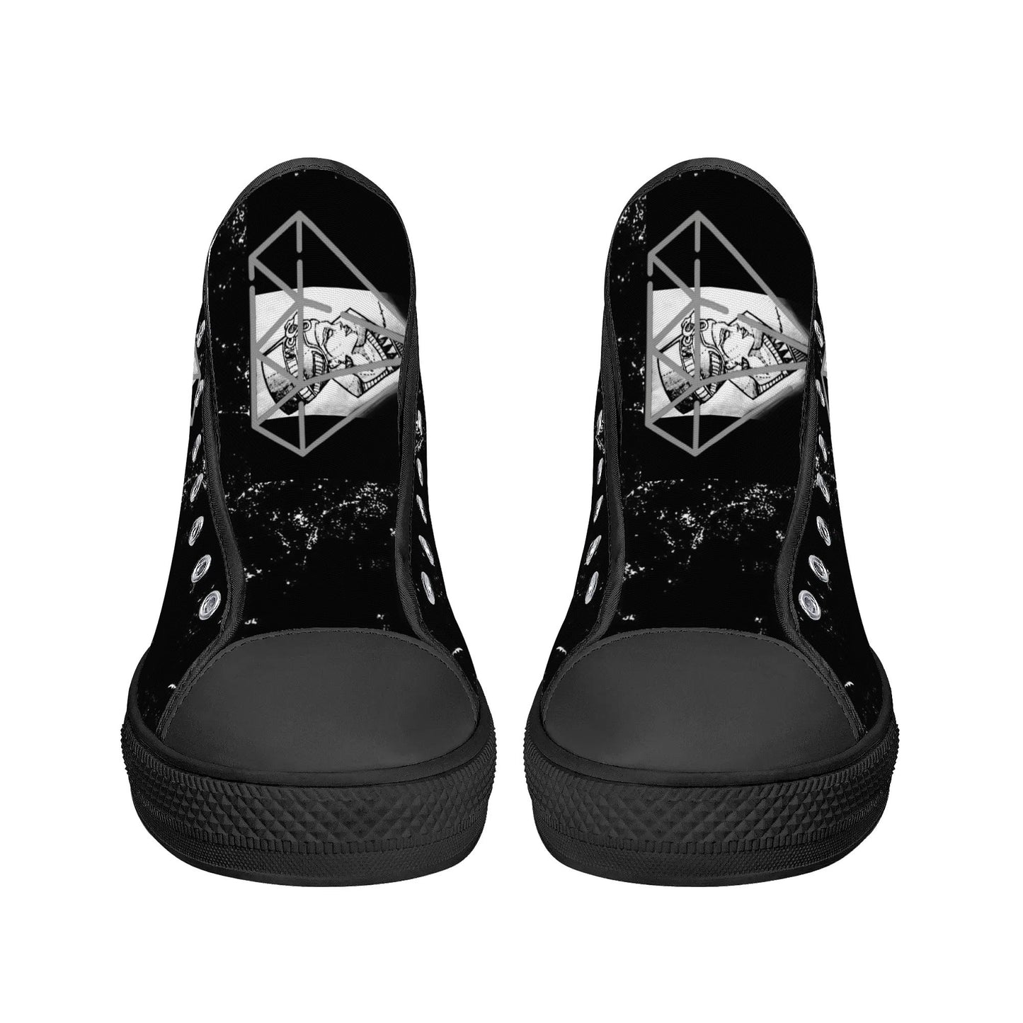 Womens High Top Canvas Shoes - Customized Tongue