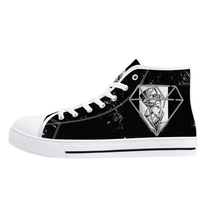 Womens High Top Canvas Shoes - Customized Tongue